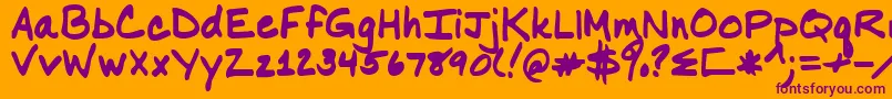 Шрифт Nancy – фиолетовые шрифты на оранжевом фоне