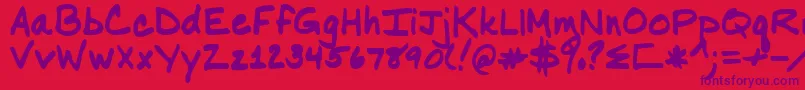Шрифт Nancy – фиолетовые шрифты на красном фоне