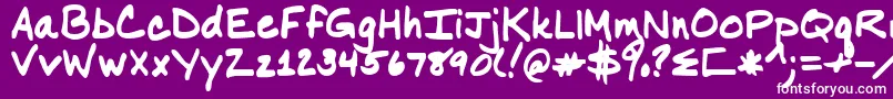 Шрифт Nancy – белые шрифты на фиолетовом фоне