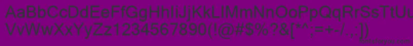 Czcionka Micross0 – czarne czcionki na fioletowym tle