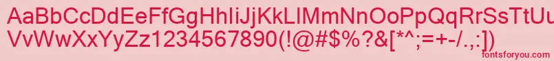 Micross0 Font – Red Fonts on Pink Background