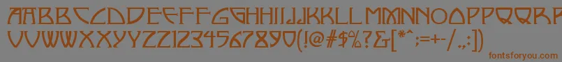 Nickley ffy-Schriftart – Braune Schriften auf grauem Hintergrund