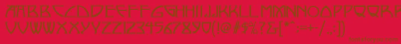 Nickley ffy Font – Brown Fonts on Red Background