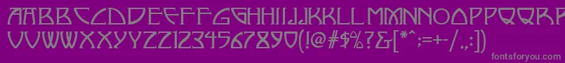 Nickley ffy-fontti – harmaat kirjasimet violetilla taustalla