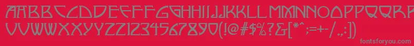 Nickley ffy Font – Gray Fonts on Red Background