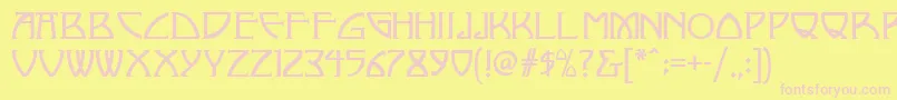 Nickley ffy Font – Pink Fonts on Yellow Background