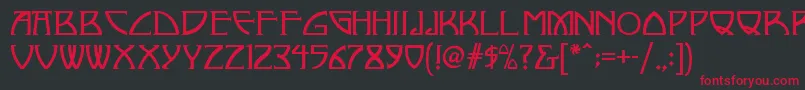 Nickley ffy Font – Red Fonts on Black Background