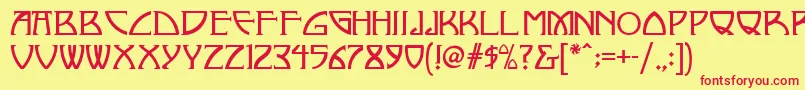 Nickley ffy Font – Red Fonts on Yellow Background