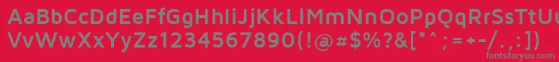 Czcionka Mavenpro Bold – szare czcionki na czerwonym tle