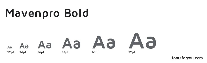 Größen der Schriftart Mavenpro Bold