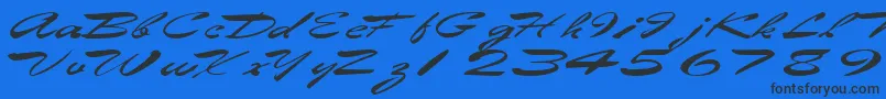 フォントEggshell61RegularTtext – 黒い文字の青い背景