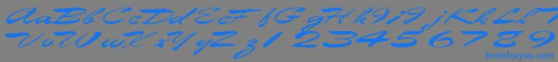 Eggshell61RegularTtext-fontti – siniset fontit harmaalla taustalla