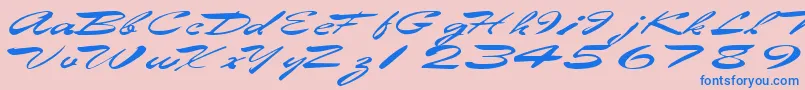 Eggshell61RegularTtext Font – Blue Fonts on Pink Background