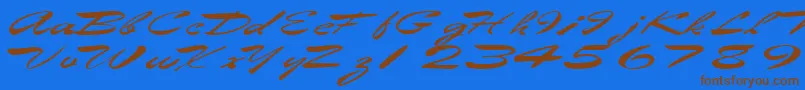 More about Eggshell61RegularTtext Font Eggshell61RegularTtext Font – Brown Fonts on Blue Background