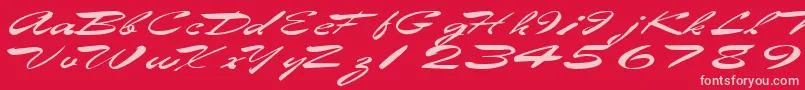 Police Eggshell61RegularTtext – polices roses sur fond rouge