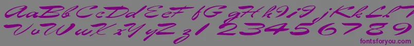 Eggshell61RegularTtext-Schriftart – Violette Schriften auf grauem Hintergrund