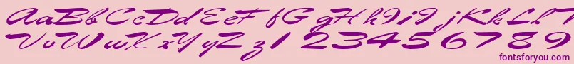 Eggshell61RegularTtext Font – Purple Fonts on Pink Background