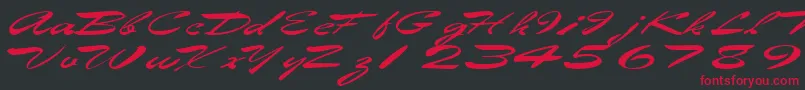 Eggshell61RegularTtext Font – Red Fonts on Black Background