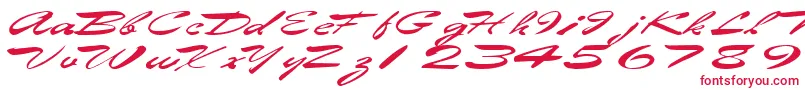 Czcionka Eggshell61RegularTtext – czerwone czcionki na białym tle