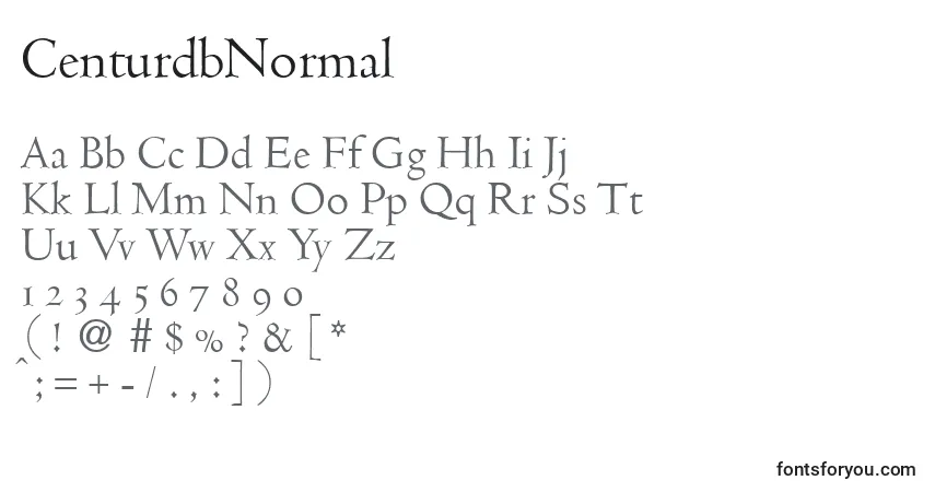 A fonte CenturdbNormal – alfabeto, números, caracteres especiais