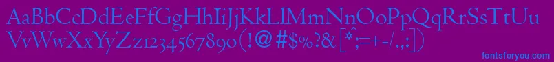 CenturdbNormal Font – Blue Fonts on Purple Background