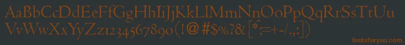 CenturdbNormal Font – Brown Fonts on Black Background
