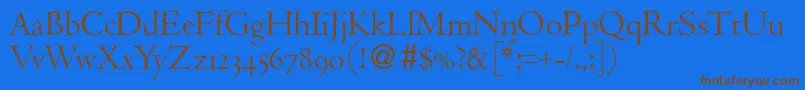 CenturdbNormal Font – Brown Fonts on Blue Background