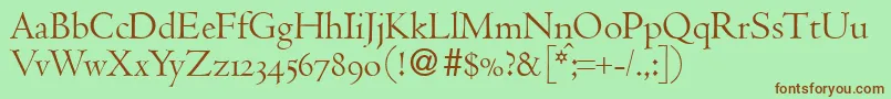 CenturdbNormal Font – Brown Fonts on Green Background