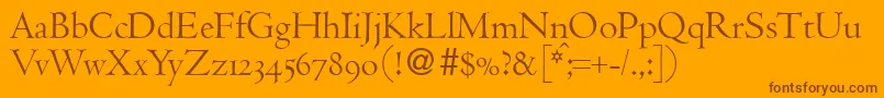 CenturdbNormal Font – Brown Fonts on Orange Background