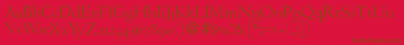 CenturdbNormal Font – Brown Fonts on Red Background