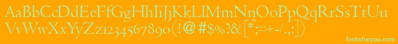 CenturdbNormal Font – Green Fonts on Orange Background
