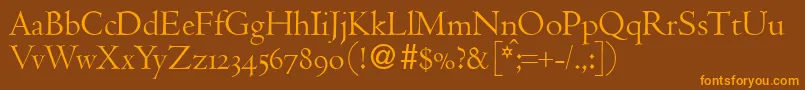 CenturdbNormal Font – Orange Fonts on Brown Background