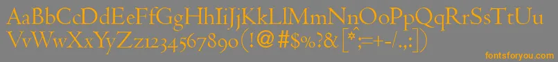 CenturdbNormal Font – Orange Fonts on Gray Background