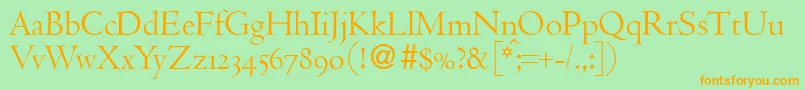 CenturdbNormal Font – Orange Fonts on Green Background