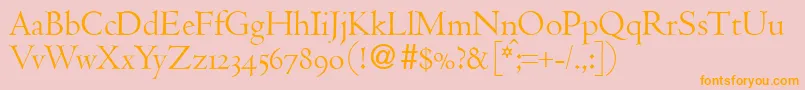 CenturdbNormal Font – Orange Fonts on Pink Background