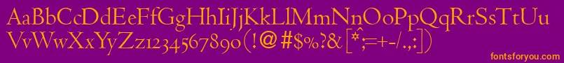 CenturdbNormal Font – Orange Fonts on Purple Background