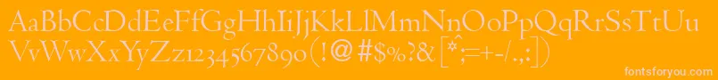 CenturdbNormal Font – Pink Fonts on Orange Background
