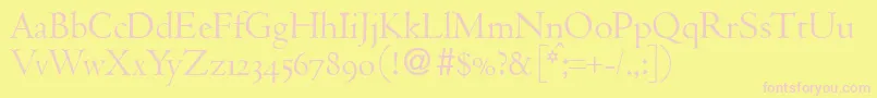 CenturdbNormal Font – Pink Fonts on Yellow Background