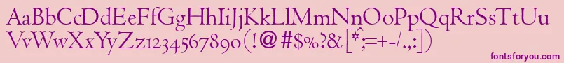 CenturdbNormal Font – Purple Fonts on Pink Background