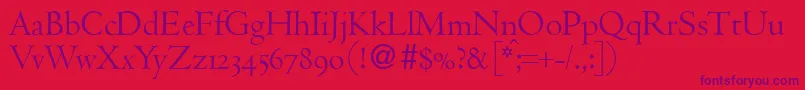 CenturdbNormal Font – Purple Fonts on Red Background