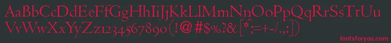CenturdbNormal Font – Red Fonts on Black Background