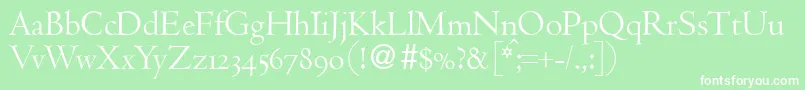 CenturdbNormal Font – White Fonts on Green Background