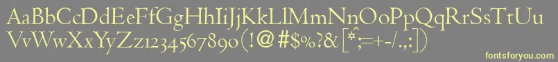 CenturdbNormal Font – Yellow Fonts on Gray Background