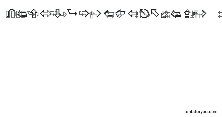 Schriftart LucidaArrowsRegular – Alphabet, Zahlen, spezielle Symbole