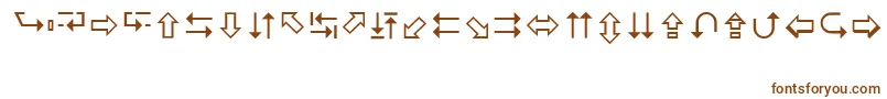 LucidaArrowsRegular Font – Brown Fonts on White Background