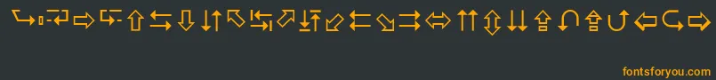 fuente LucidaArrowsRegular – Fuentes Naranjas Sobre Fondo Negro