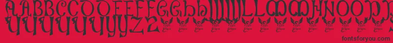 Battelabbey Font – Black Fonts on Red Background
