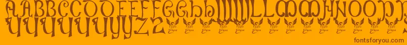 Battelabbey Font – Brown Fonts on Orange Background
