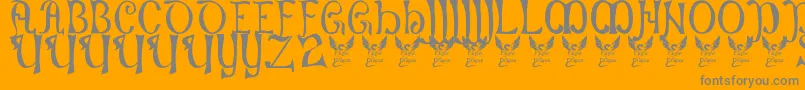 Battelabbey Font – Gray Fonts on Orange Background