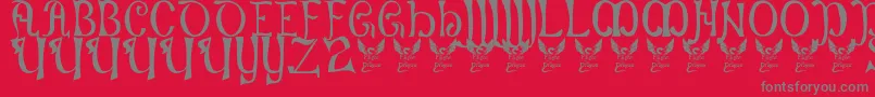 Battelabbey Font – Gray Fonts on Red Background